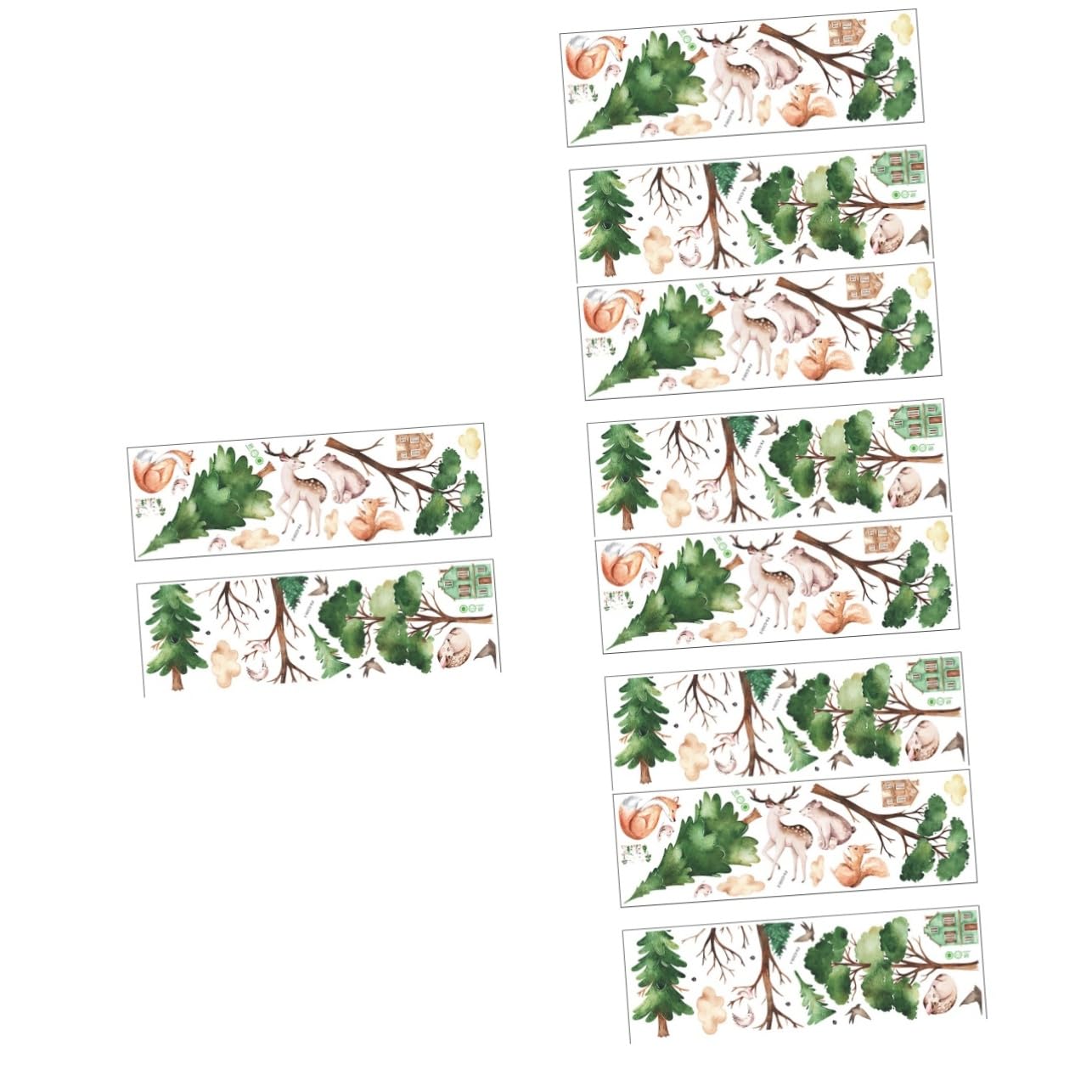 PRETYZOOM 5 Pezzi Autoadesivo Della Parete Foresta Arredamento Camera Dei Bambini Decalcomanie Della Parete Buccia E Decalcomanie Della Decorazione Per La Casa Fai Da Te