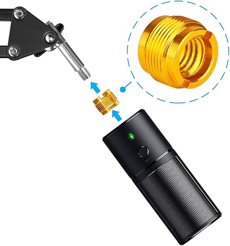 Miniatura 5 de YOUSHARES - Adaptador de soporte de micrófono, adaptador de rosca de tornillo de brazo de brazo de 58 pulgadas macho a hembra de 38 pulgadas para