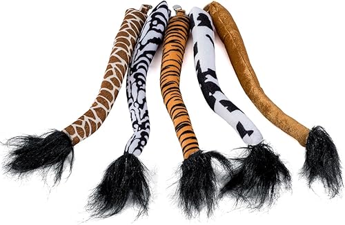 Tigerdoe Disfraz de cola de animales y sombrero de animal, suministros de fiesta de la selva, suministros de fiesta de safari, disfraces de animales