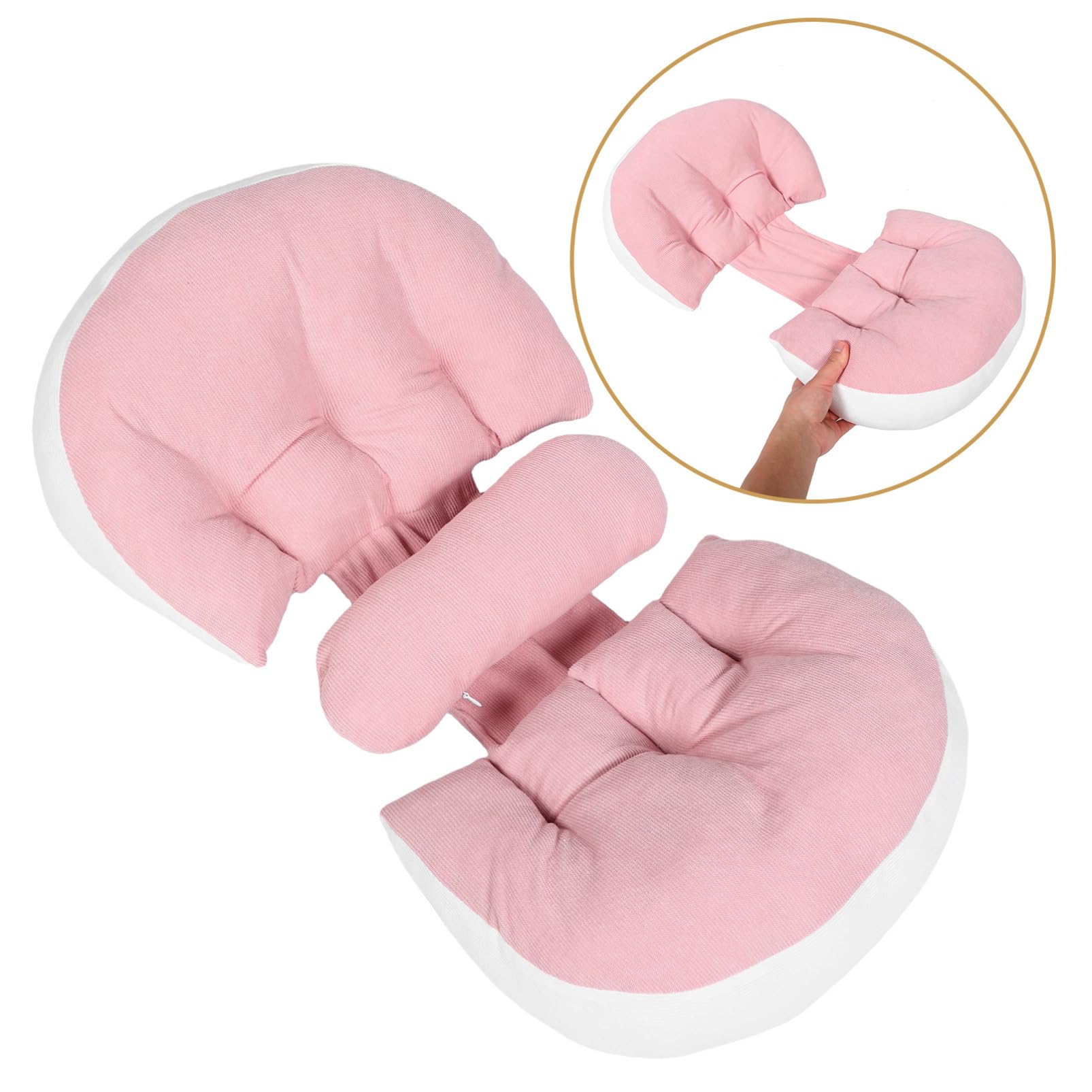SUPVOX Cuscino Per Gravidanza u Supporto Per Pancia e Schiena Cuscino Per Dormire Portatile e Facile Riporre