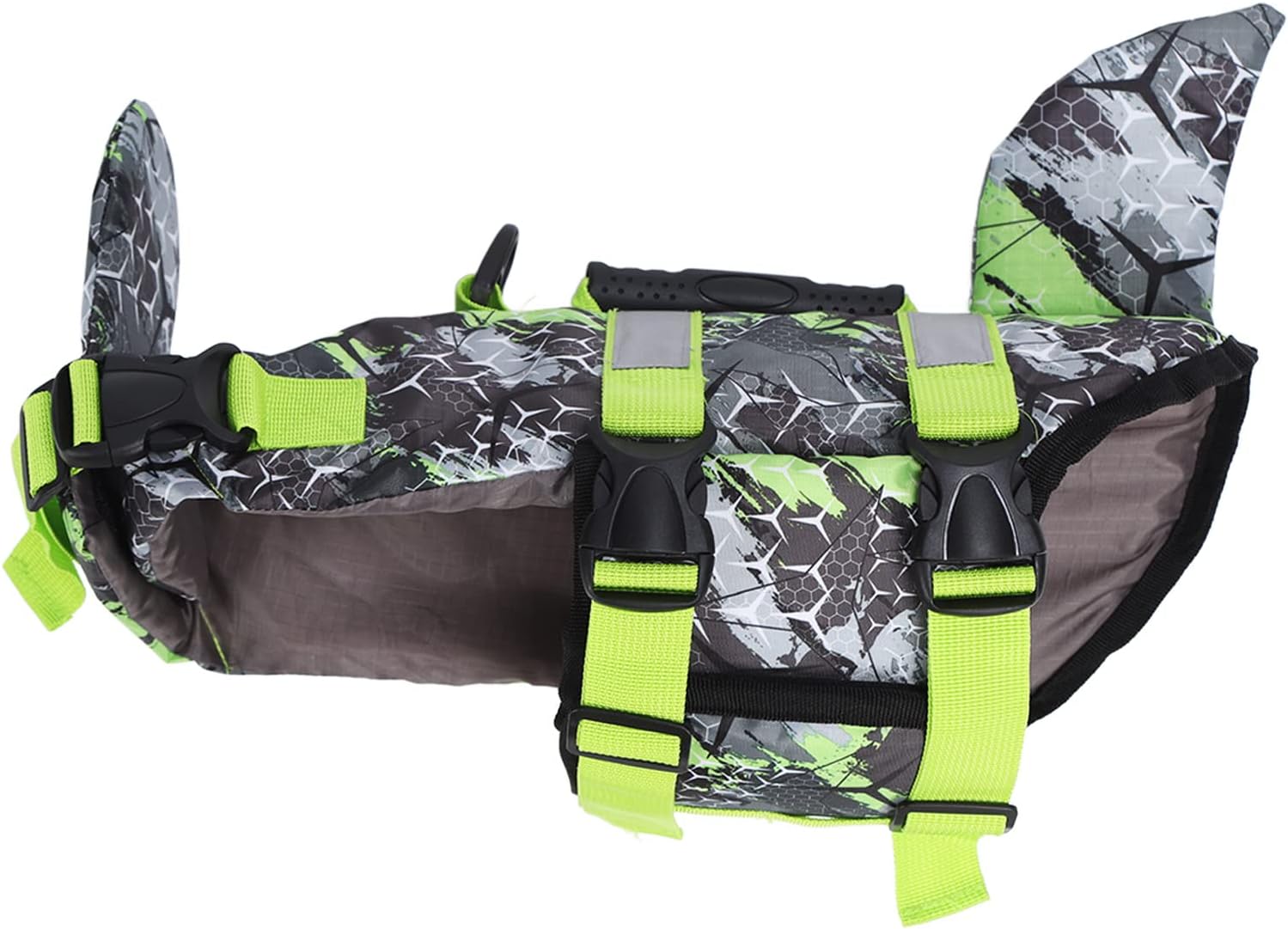 Dog Life Jacket, Adjustable Straps, Quick Release Buckles, Buoyancy, for Dogs, Kayaking, Boating, Swimming, Surfing Safety (M)