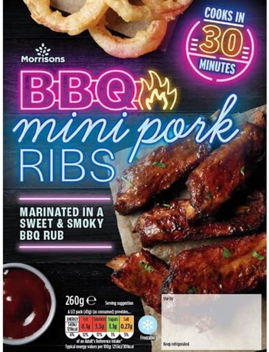 Morrisons BBQ Mini Pork Ribs, 260g Amazon.co.uk Grocery