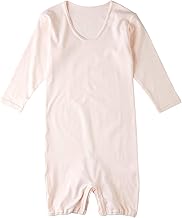 Hanasan Terrace Nursing Underwear, Women's, Underwear, One-Touch Hook, For Adults, Romper, Nursing Coverage, 100% Cotton, 3/4 Sleeves, Pink