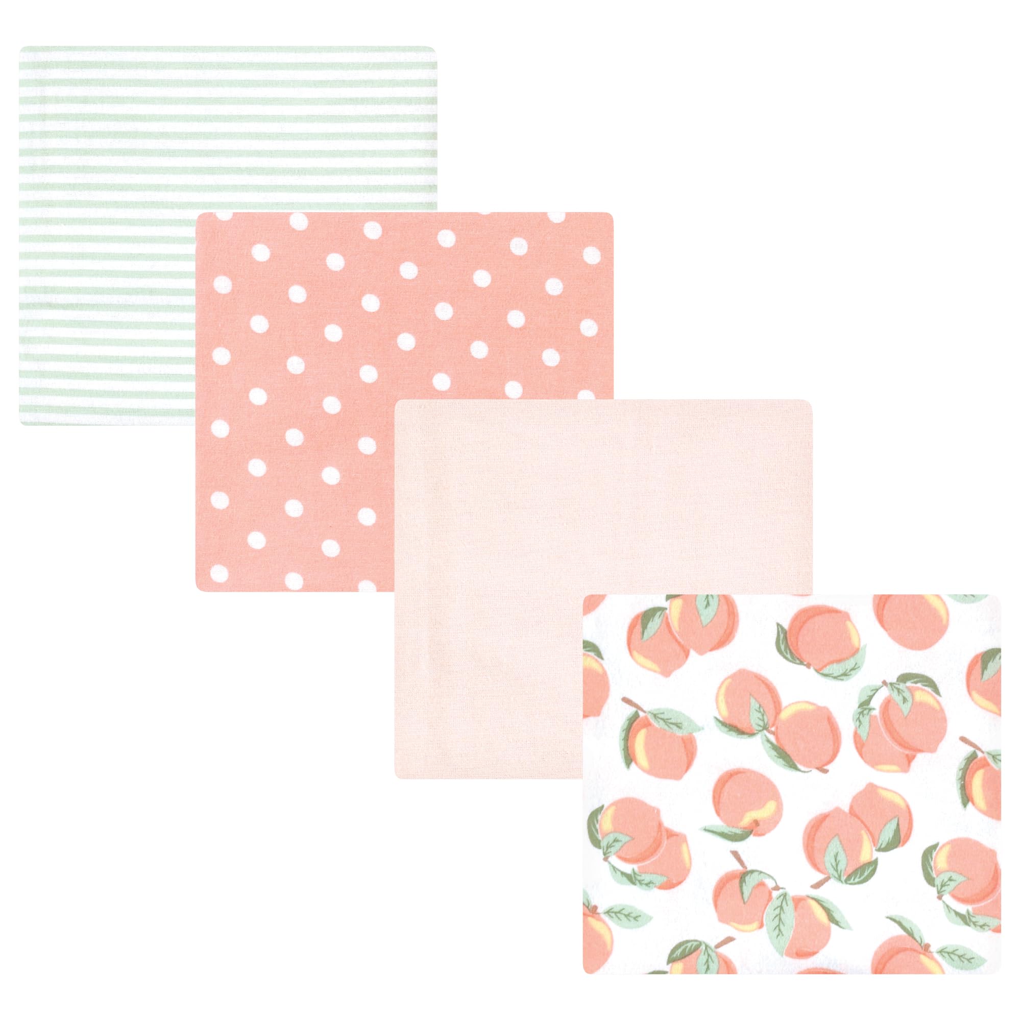 Hudson Baby Unisex Baby Cotton Flannel Receiving Blankets, Sweet Peach, One Size