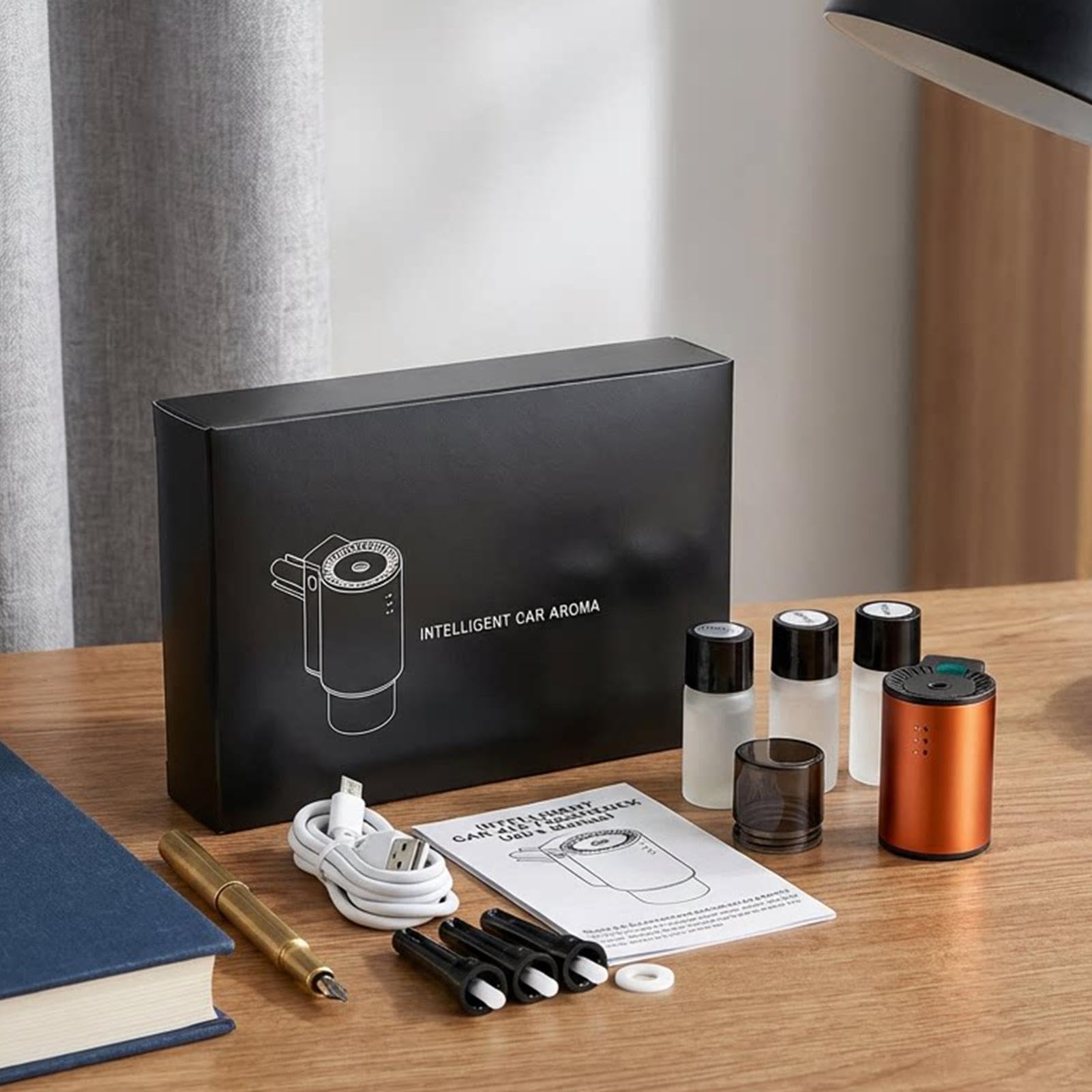 Diffusore di Profumo Auto, con 3 Ricariche Regolabile a 3 Modalità, Diffusore Automatico di Profumo per Veicolo, per Viaggi Stradali Gite Fuori Porta Vacanze in Auto Camion Camper SUV