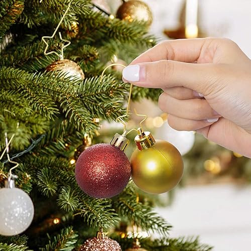 Miniatura 4 de Ganchos para adornos de árbol de Navidad  Colgadores decorativos de alambre de metal en forma de S en espiral para colgar decoraciones (100