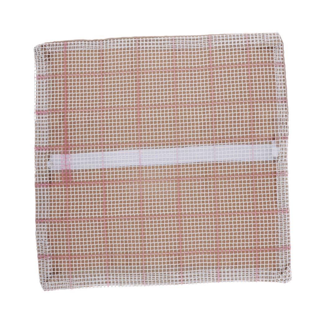 Easnea Beige Latch Hook Cushion Cover Mesh Mat For Rug Making Blank Rug Canvas Mesh For Carpet Rug Making Diy Kit Tool Embroidery Crafts Decoration