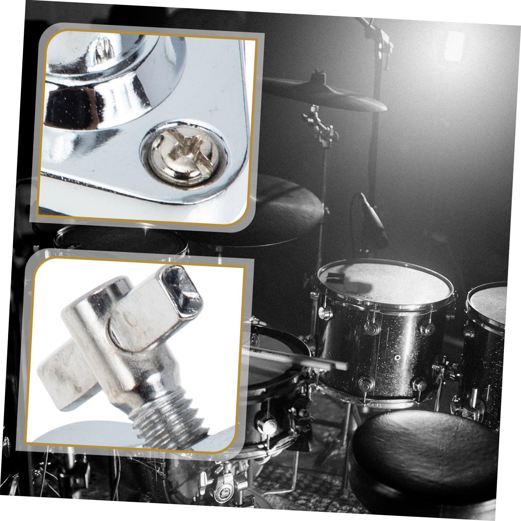 4piezas Base De Soporte De Accesorio De Percusión Para Reemplazo y De Instrumentos Compatible Tambores