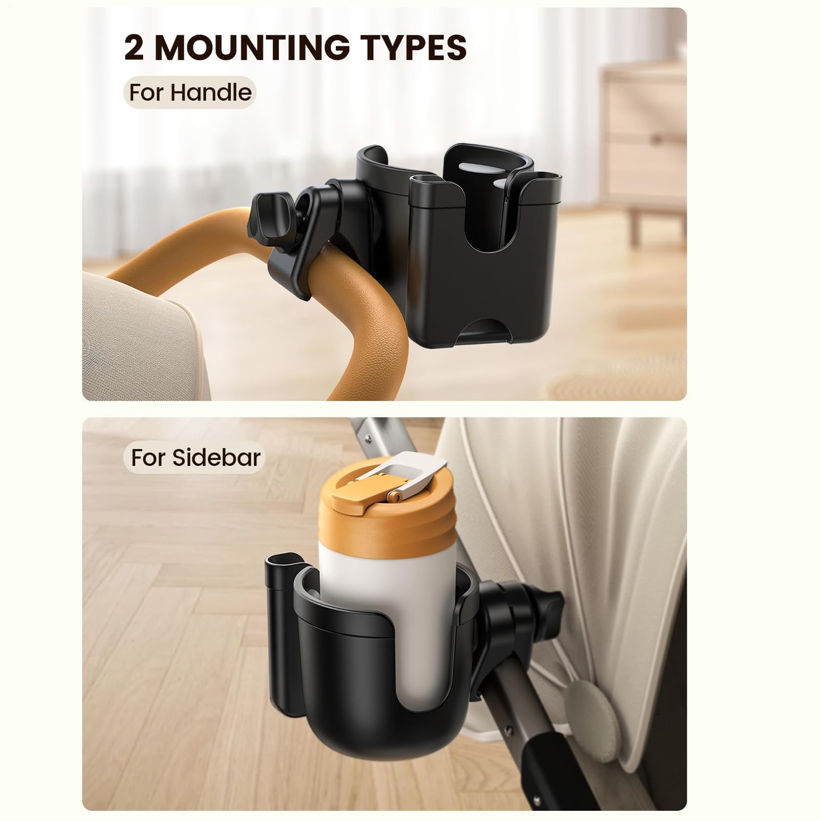 Amazon | ベビーカー用の飲み物ホルダー、ベビーカー用カップホルダー