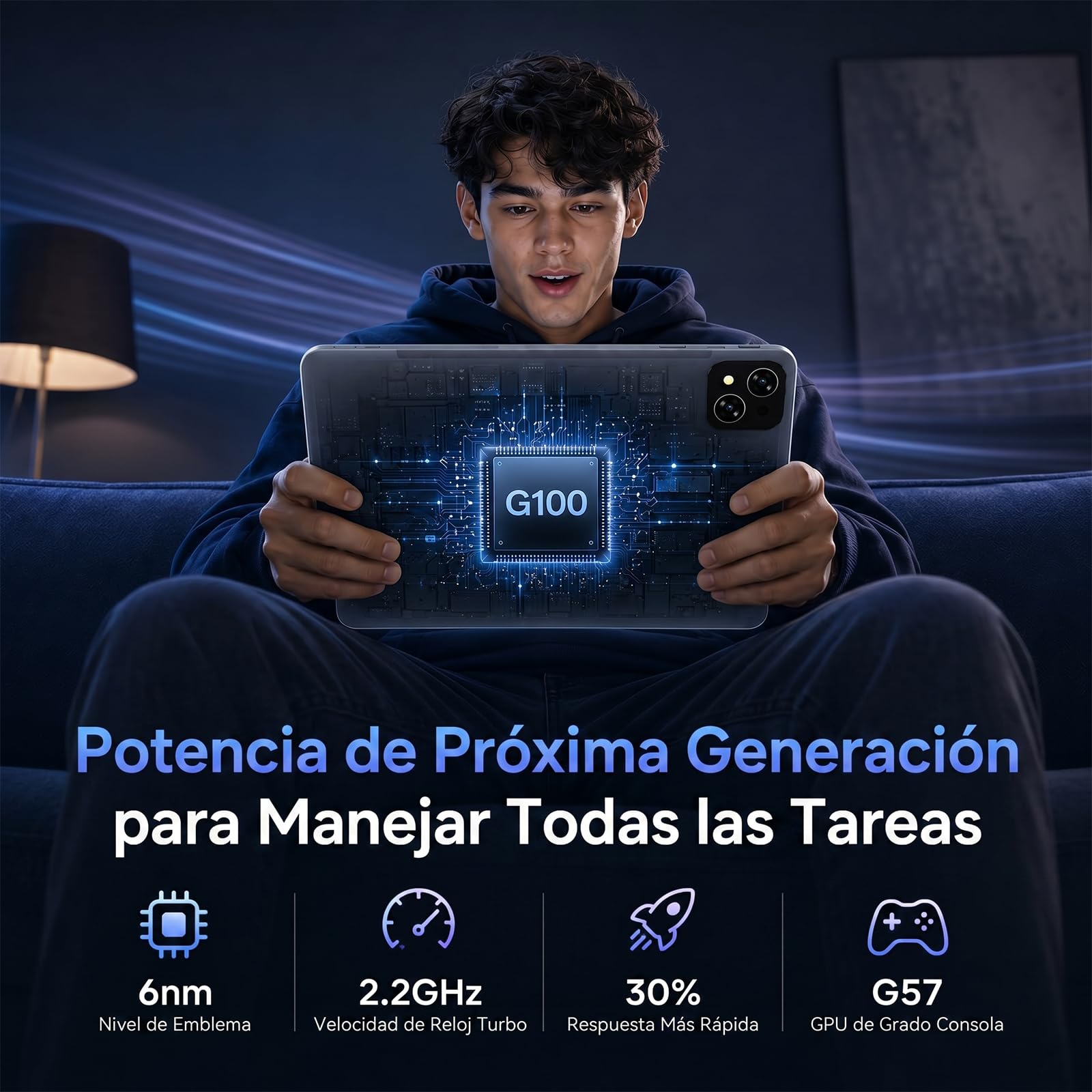 Android 16 Tablet con Teclado - Tablet 11 Pulgadas 2.8K HD Display con 4G Doble SIM y 5G WiFi, Helio G100, Widevine L1/8+13MP/8000mAh/GMS/GPS