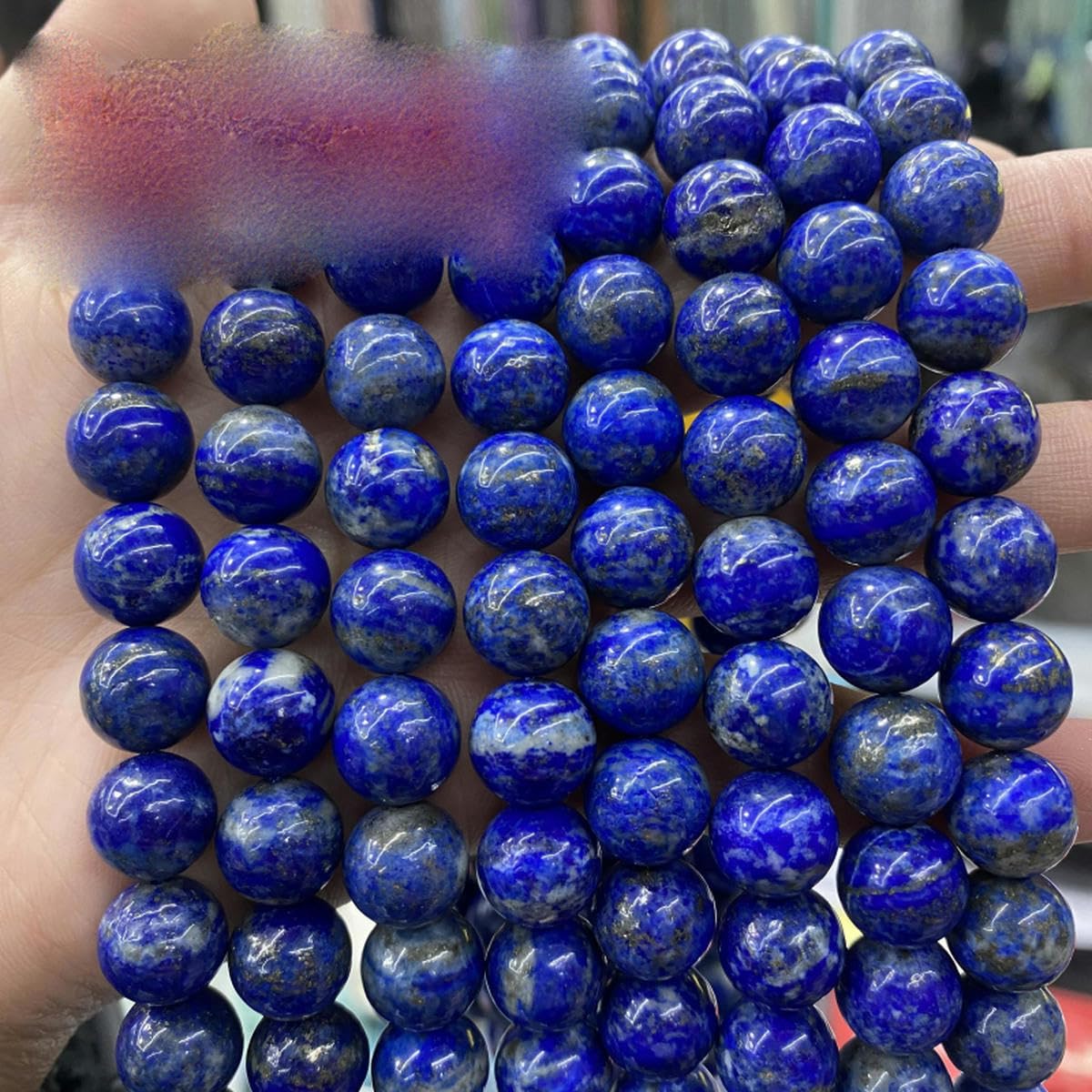 Natürliche echte Lapislazuli-Steinperlen, rund, lose Perlen, 4, 6, 8, 10, 12 mm, für Schmuckherstellung, DIY-Armband, 38,1 cm Strang, Labradorit_a-12 mm, 32 Stück Perlen