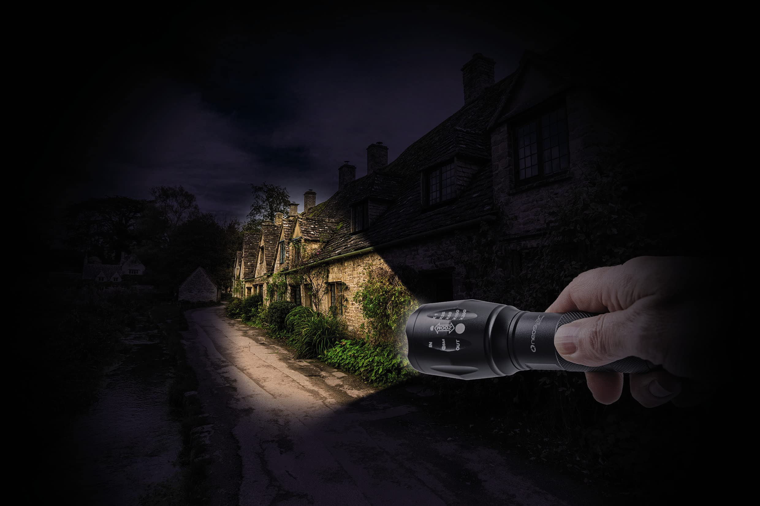 FADOMALL Heavy-Duty LED Flashlight – 2 D Cell, Zoomable, 3 Modes For Power Outages & Camping - View #10