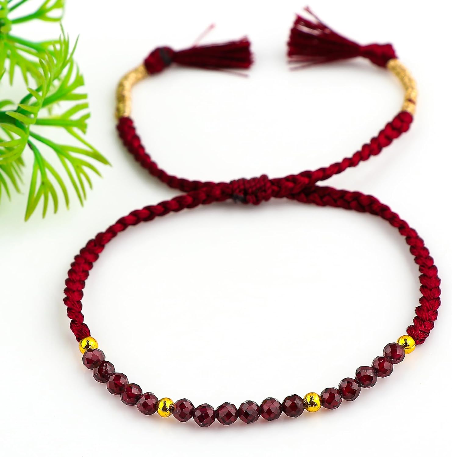 Gemstone Beads Braided Bracelet – 3.5mm Natural Stone Beads, Handmade Adjustable Braided Rope Bracelet, Healing Crystal Jewelry for Men & Women, Unisex Boho Gift - Image 3