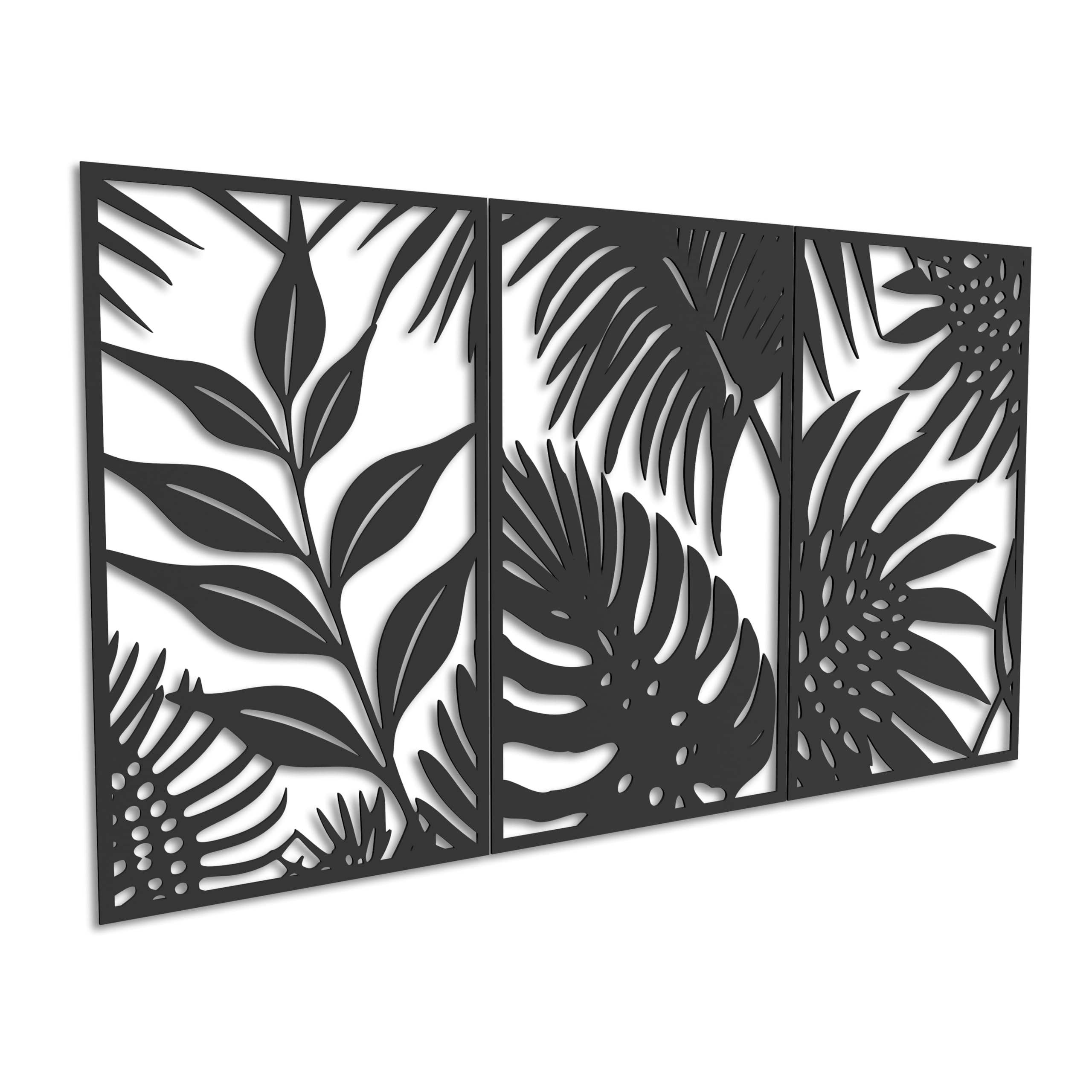 Kajaro Feuille Tableau Mural Bois 3 pièces, 1500x800 mm