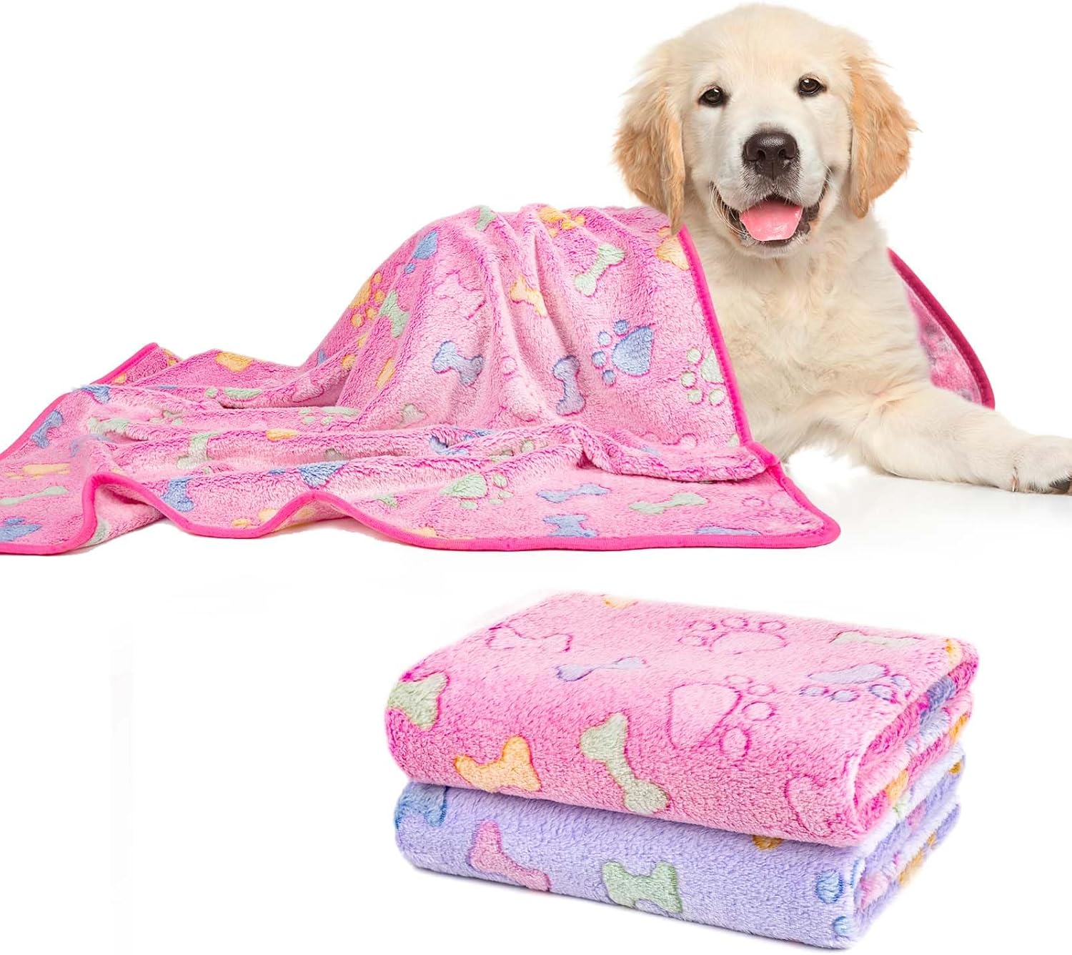 Chumia 18 Pcs Fleece Pet Blanket Soft Warm Sleep Mat Burundi