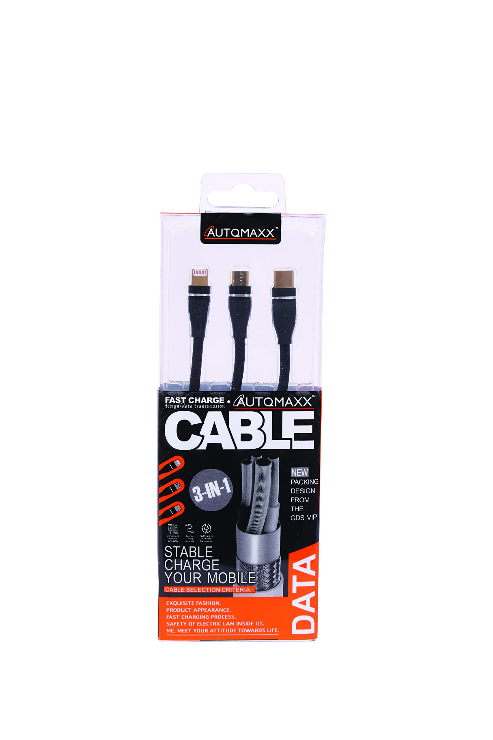 AUTQMAXX 3 IN 1 Data Cable Imported Multifunction Fast Charging Cable (B09SG35VJR) Amazon Price History, Amazon Price Tracker