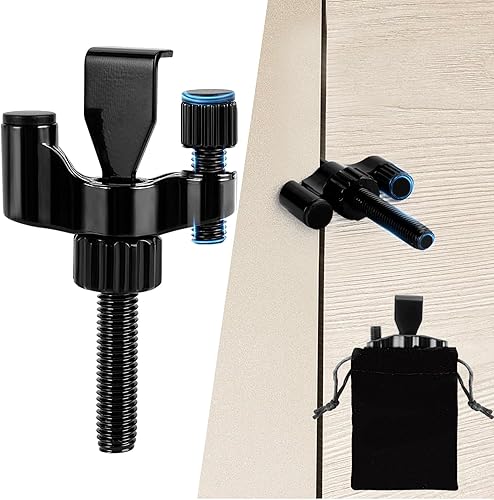 Cerradura de puerta portátil mejorada, cerradura antirrobo ajustable, cerradura de puerta de viaje de seguridad, privacidad adicional y cerradura de