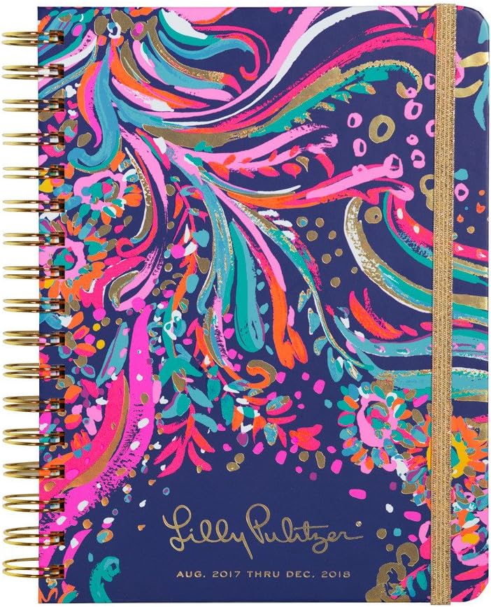 PHERAL FIT Lilly Pulitzer 17 Month Large Agenda 2017-2018 (Beach Loot)