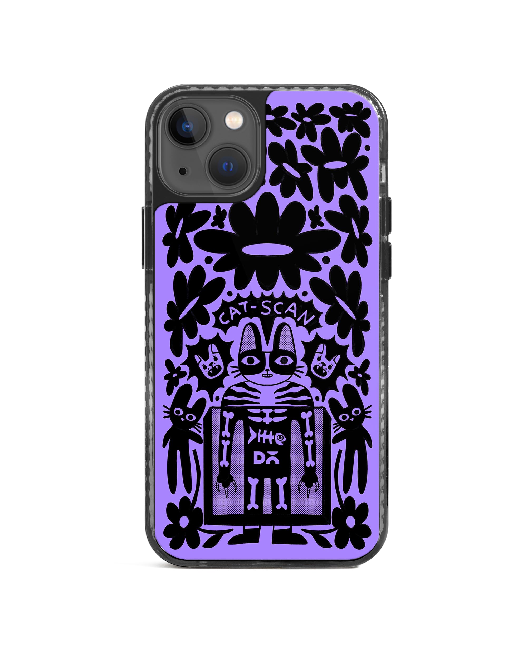 DailyObjects Case for iPhone 15 Compatible with Mag-Safe Wireless Charging, Stride 2.0 Cat Scan Slim Shockproof Back Cover with Inner Magnetic Ring