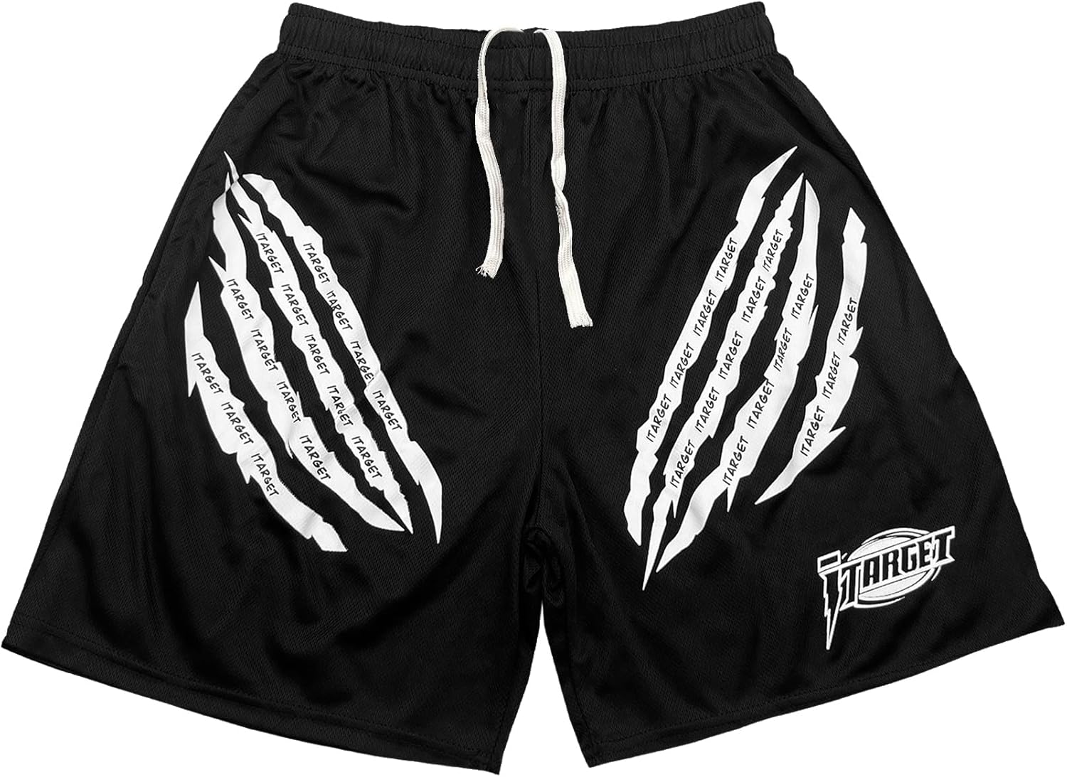 DIOTSR Mens Graphic Shorts Casual Flat Front Shorts Cool Streetwear Designer Shorts Drawstring Summer