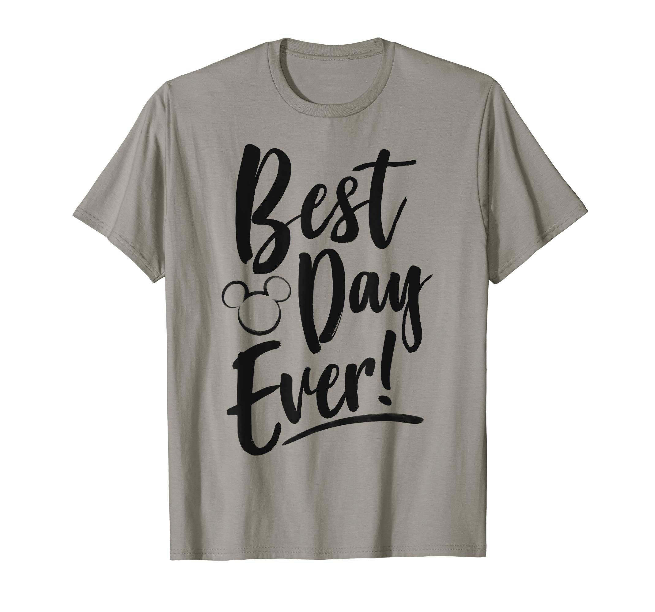 Disney Mickey And Friends Best Day Ever Text Short Sleeve T-ShirtOEKO-TEX STANDARD 100