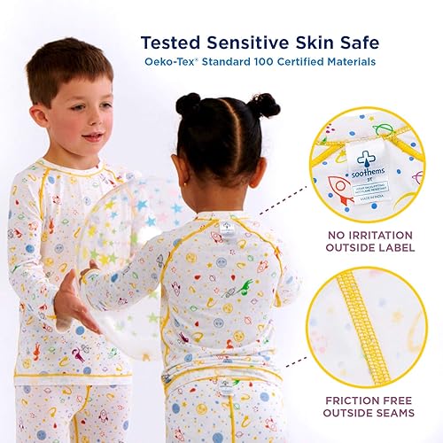 Miniatura 4 de Camisa de eccema para aliviar la picazón, camiseta de pijama para niños con guantes sin arañazos para tratamiento de eccema moderado a severo para