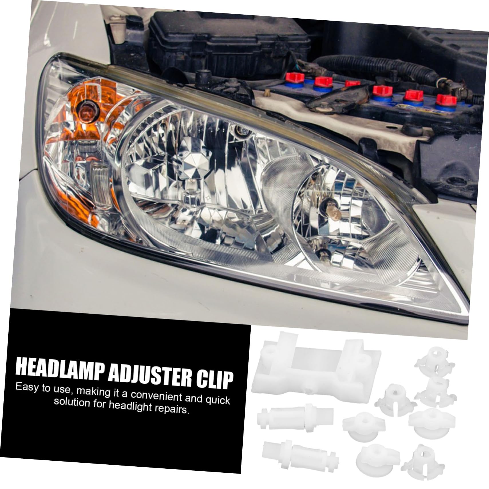 Cabilock Headlight Top Adjusting Bush Clip Car Accessory Car Part Precision Adjustment for Safe Driving Plastic Iron