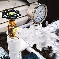 Vista 90 de MEASUREMAN - Manómetro hidráulico relleno de glicerina, totalmente de acero inoxidable, tamaño del dial de 2.5 pulgadas, montaje inferior NPT de 1/4