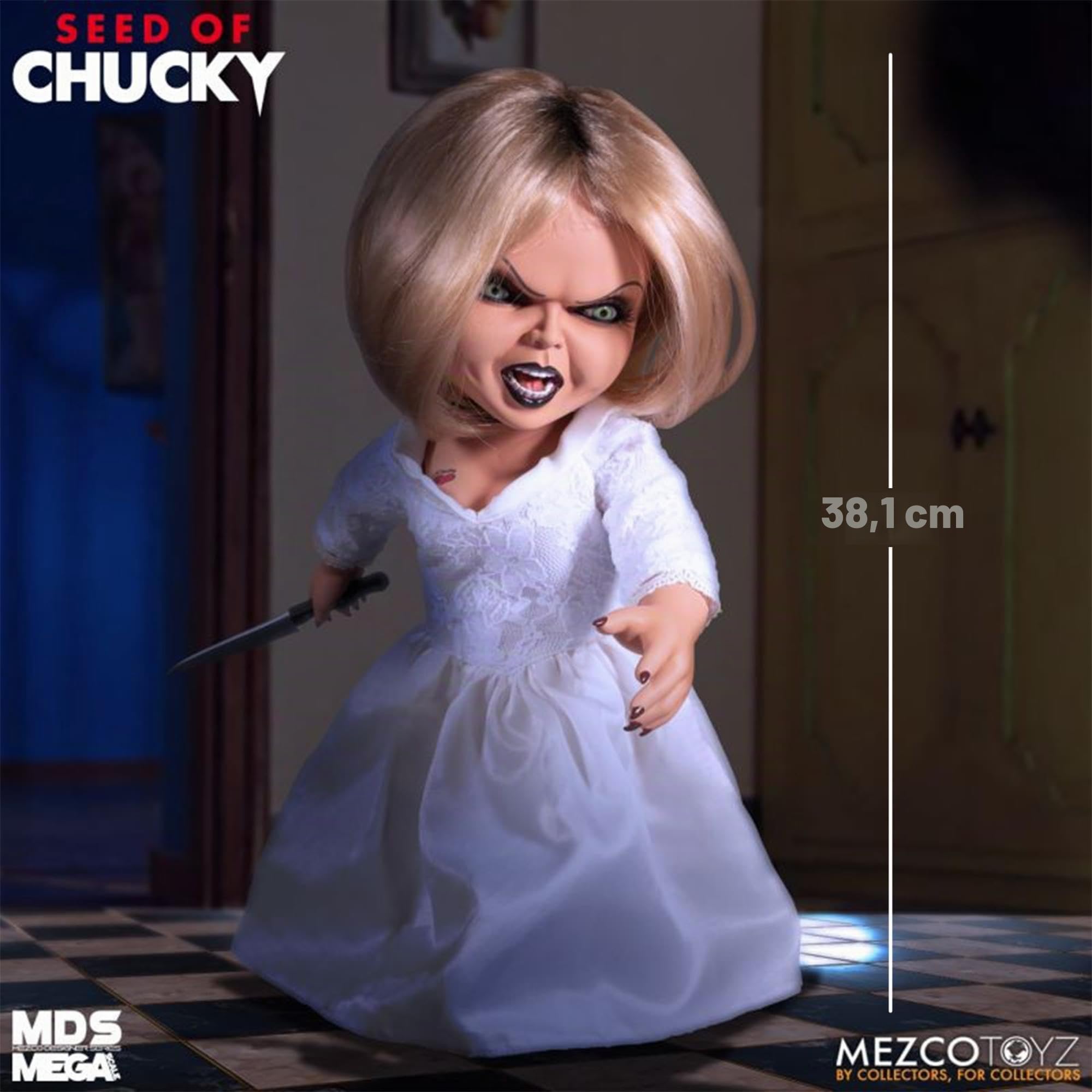 Child's Play Seed of Chucky MDS Mega Scale 15 inch Talking Tiffany Doll, White, One Size