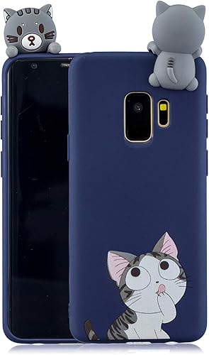 FNBK Kompatibel mit HA lle Samsung Galaxy Plus HandyhA lle Silikon SchutzhA lle Tier Slim Cute Weiche TPU Silikon Gel Schutz RA ckseite Schale Bumper StoAYfest Frauen MA dchen Kinder Handy Case Katze