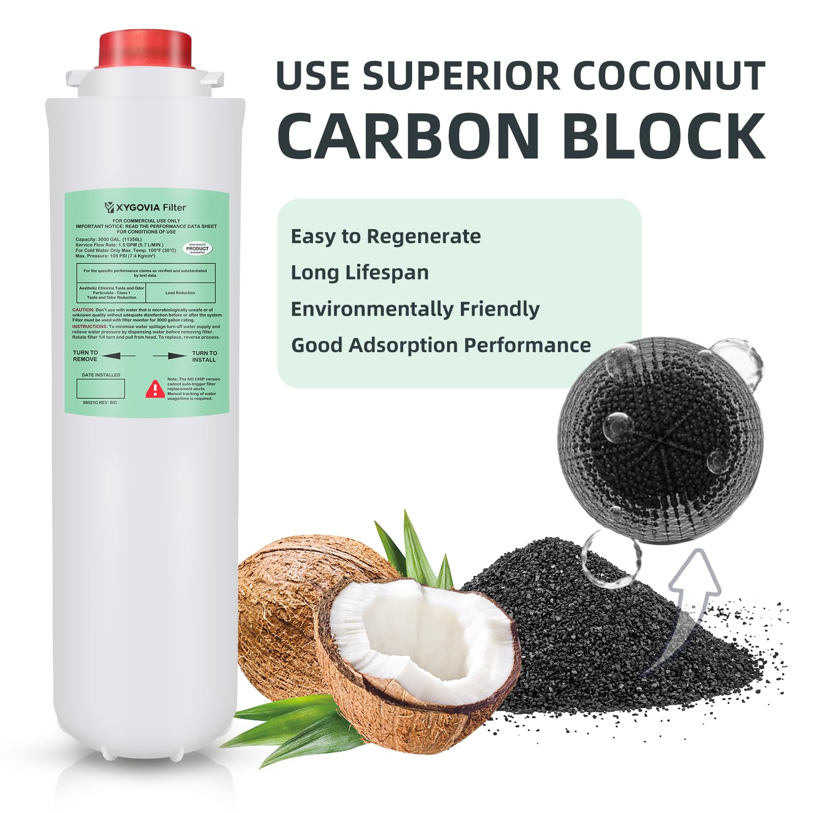 51300C Replacement for Elkay Replacement 55898C 51300C Filters Replacement Bottle Stations Compatible with Ezh2o Filter ERF750 55898C EWF3000 — view 4