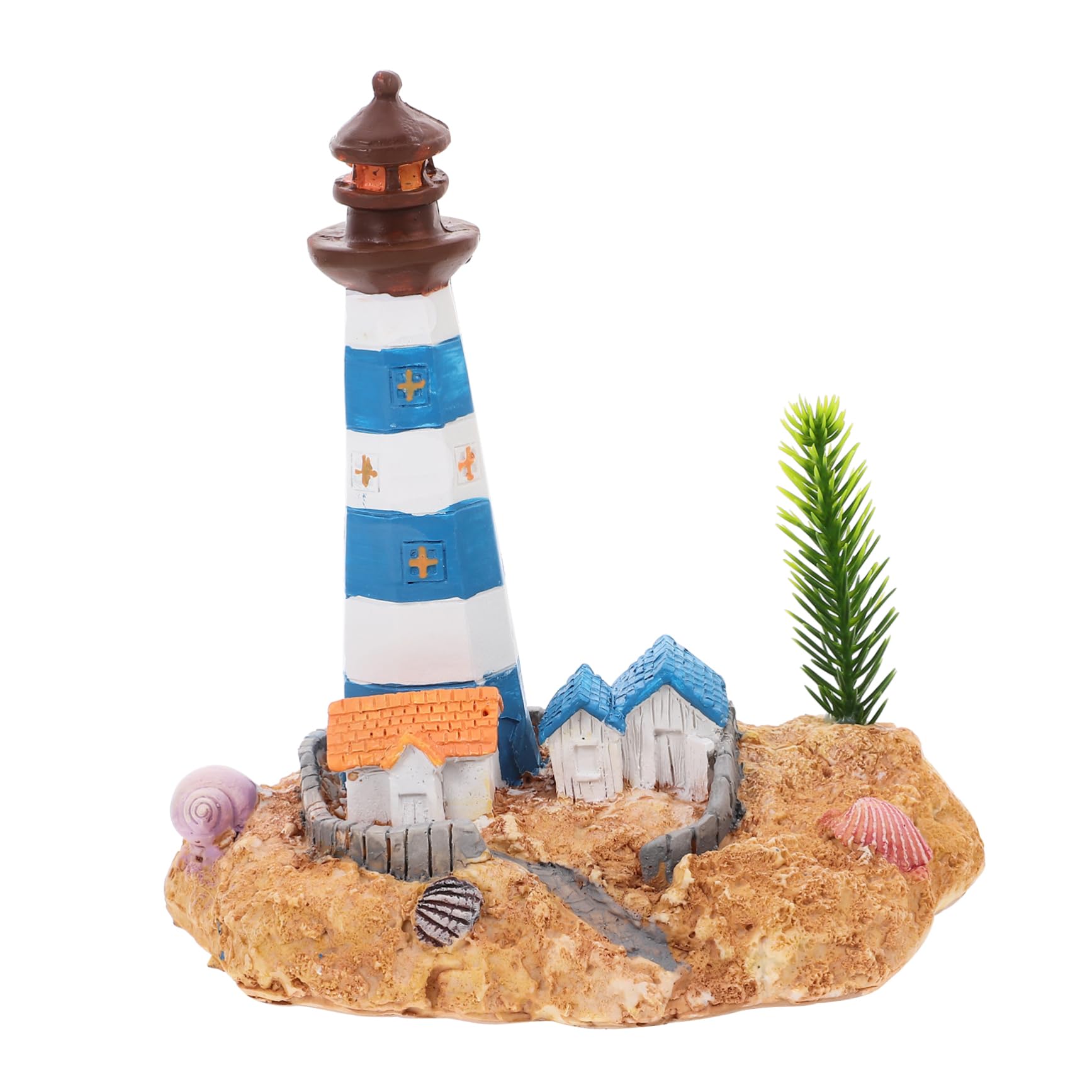Cabilock 3 Piezas Adornos De Acuario Decoración del Paisaje De La Pecera Escultura del Faro Decoración De Faro Náutico Micro Adorno De Bonsai Decoraciones para Esconder Acuarios Resina