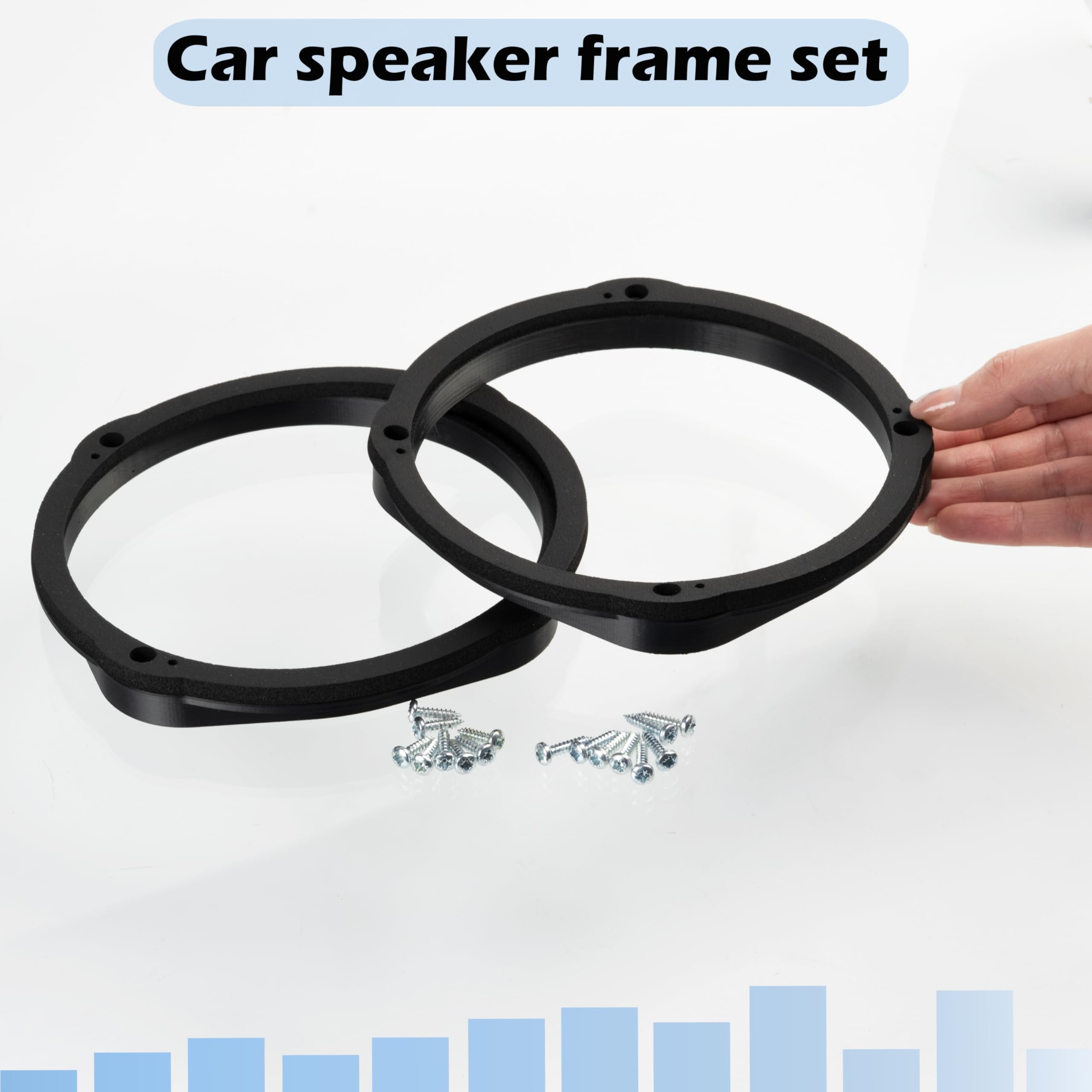 AERZETIX - Kit de 2 adaptadores/Soportes para Altavoces Ø165mm | Puertas Delanteras | Compatible con Audi A6 4F, C6