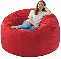 Vista 82 de Silla de Puf de 3 pies, Sillas de Puf Cómodas con Relleno de Espuma Viscoelástica, Sofá de Puf Esponjoso con Funda de Terciopelo Holandés, Sillas