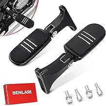 Benlari Passenger Foot Pegs, Passenger Mini Footboard Footpegs Fit for Harley Davidson Touring Road King Electra Glide Road Glide Street Glide 1993-2024 (Black)