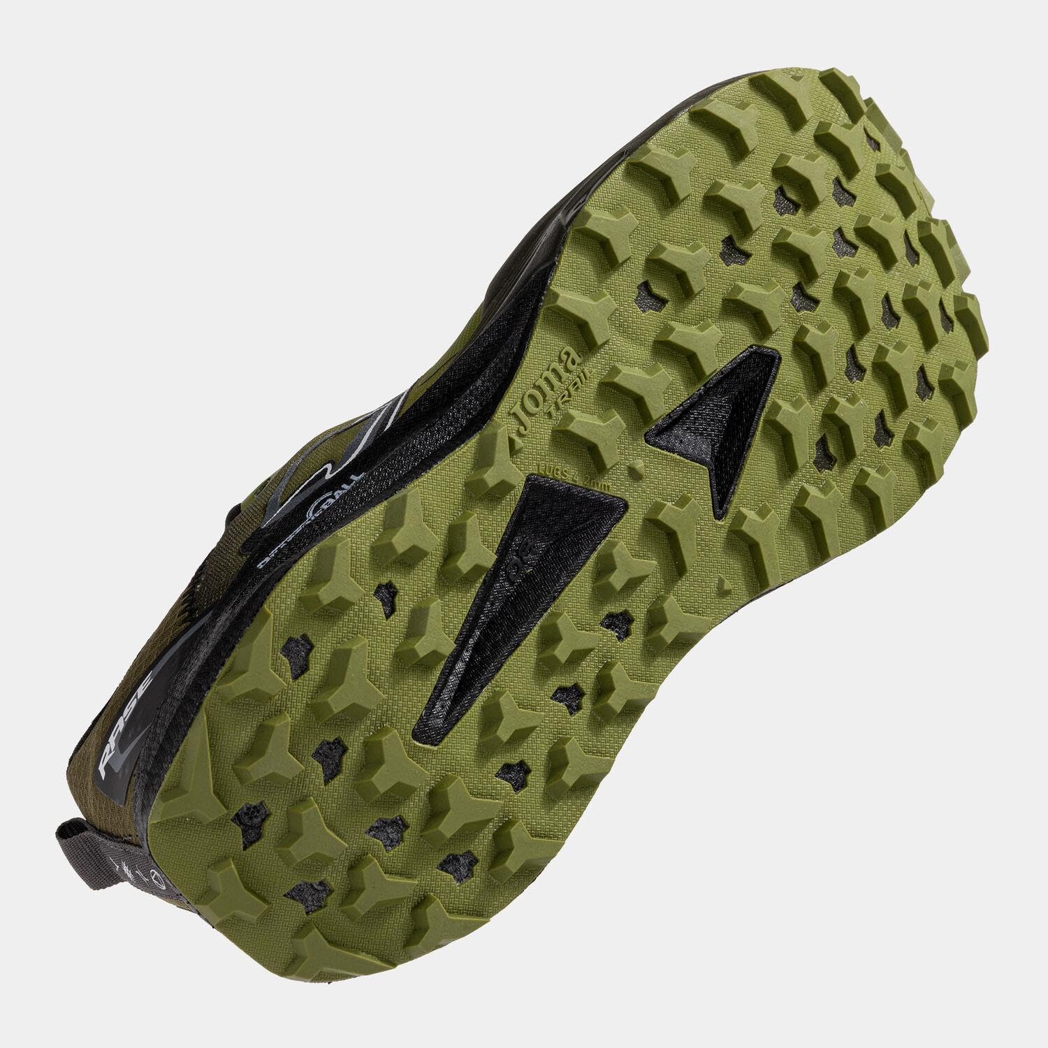 Joma Rase, Zapatillas de Trail Running Hombre, Caqui, Malla Transpirable, Amortiguación Reactiva