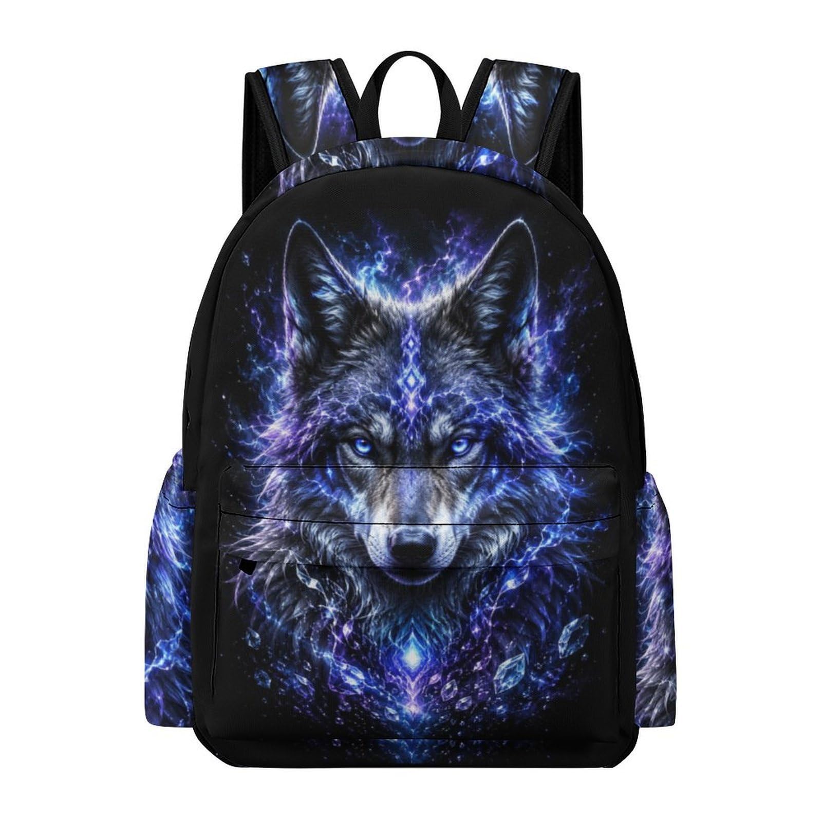 TPISLI Wolf Backpack Students Year 4 Animal Wolves Rucksack Boys Age 16 16.5 Inch Laptop School Backpack Junior School Hiking Day Trips Outdoor Gift