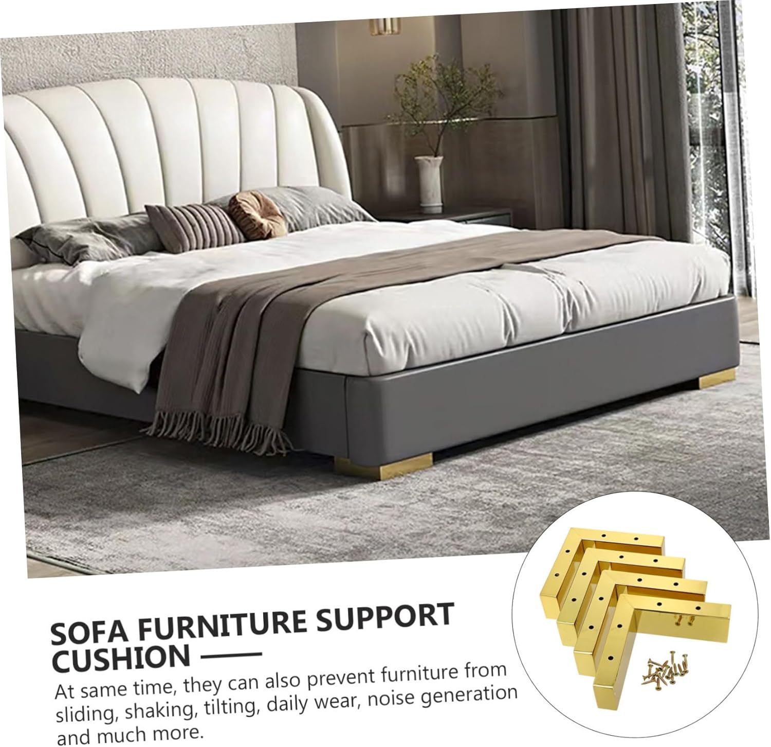 NUOBESTY 1set Furniture Levelers for Hardwood Floors Furniture Feet Pads to Elevate and Protect Legs Reduce and Noise Suitable for Couches Tables Cabinets and More