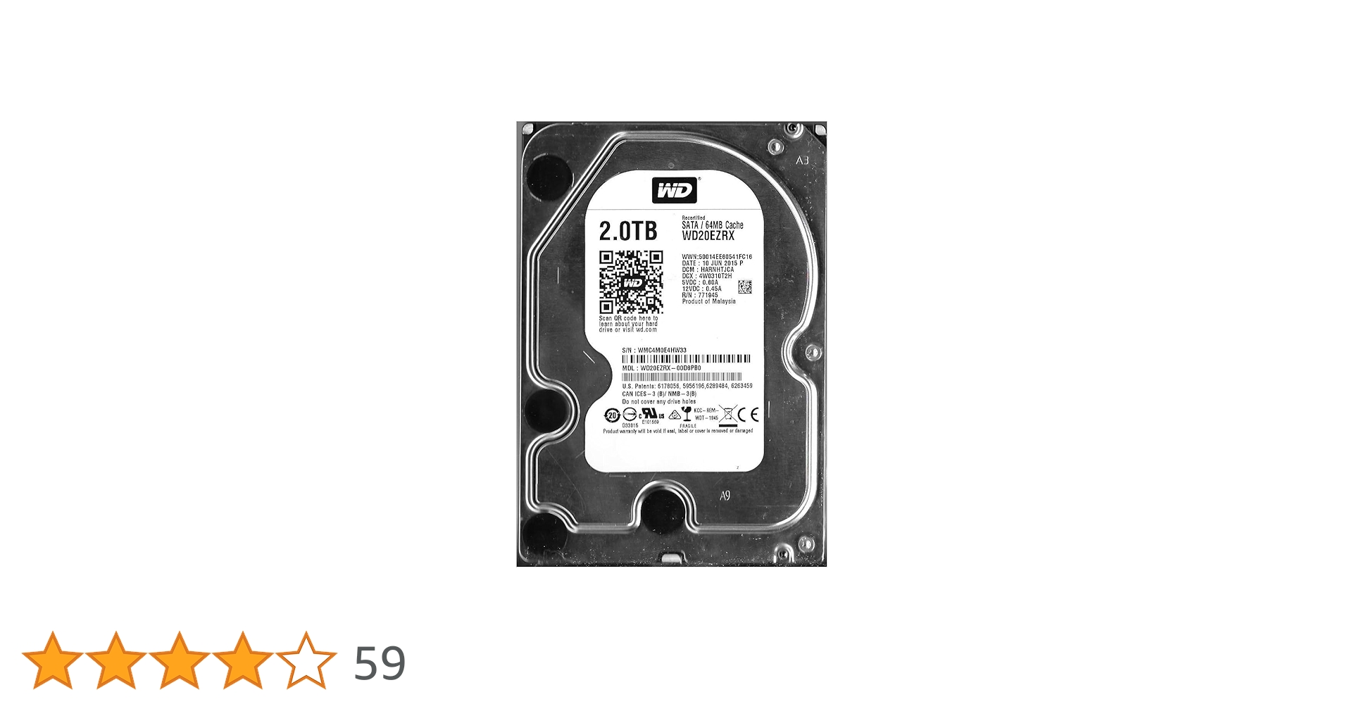 Amazon | WESTERN DIGITAL 3.5インチ内蔵HDD 2TB SATA6.0Gb/s
