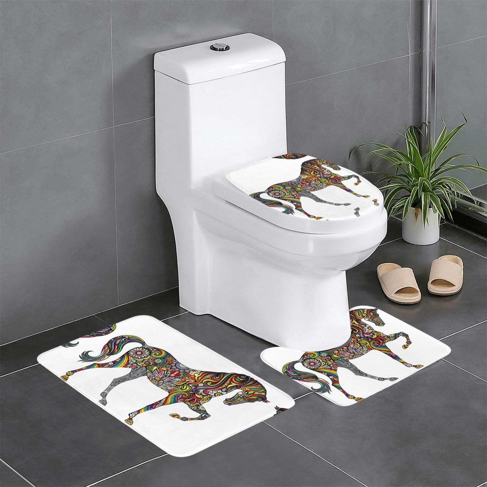 Tapis de salle de bain absorbant 3 pièces de qualité hôtel et spa