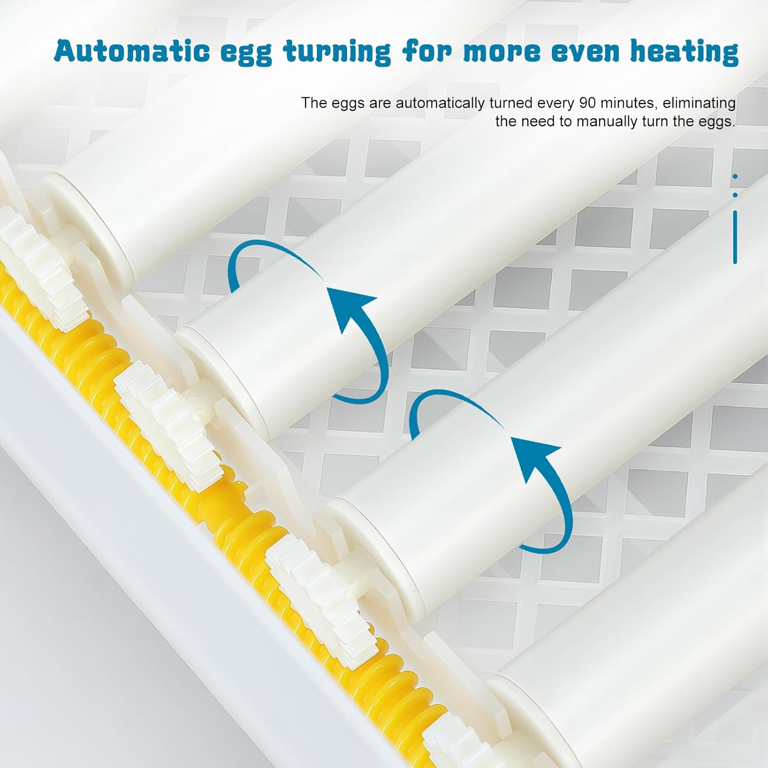 64 Egg Incubators for Hatching Eggs, with Auto Turner & Humidity Control, Automatic Egg Turning Rotates 360 Degrees, Visual Control Panel, Hatchable Duck/Goose/Bird Eggs for Home, Farm, Classroom