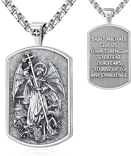 Eusense San MiguelSan CristóbalSan BenitoSan JudaMedalla Milagrosa Virgen MaríaCrucifijo de JesúsSan JoséSan Antonio Collar con colgante para