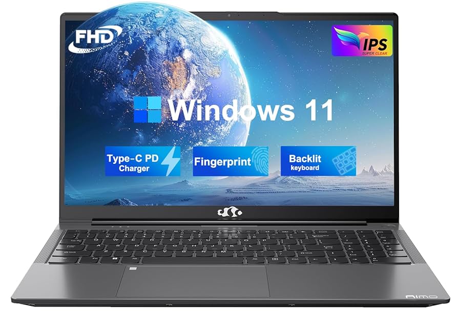 15.6 FHD High-Performance Laptop Computer, Intel N100 Processor (Up To 3.4GHz), 16GB RAM, 512GB SSD, Backlit Keyboard, Fingerprint, WiFi 6, Win 11 (Silver
