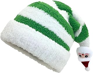 ニット クリスマス帽子、クリスマス ビーニー 柔らかくて暖かい快適なクリエイティブ | サンタ帽子ビーニー アウトドア 冬 雪 クリスマス ホリデー シーズン パーティー かわいい 暖かい お祝い ​​ソフト 伸縮性 快適 ぴったり ビーニー トップ