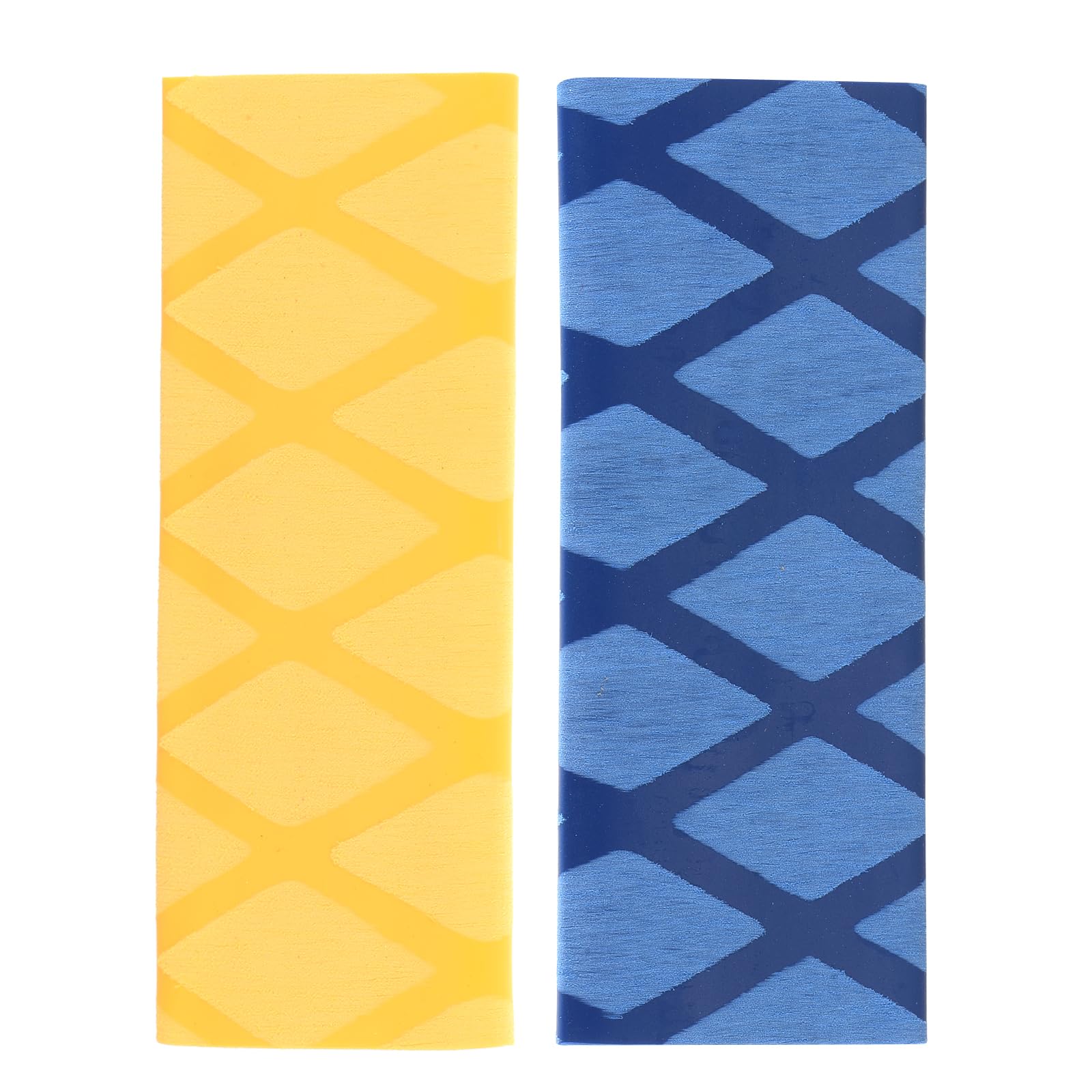 M METERXITY 2 Pack Table Tennis Racket Grip Tape - Paddle Grip, Soft Rubber, Apply to Ping Pong Gripping Handle (100 x 48mm, Yellow/Blue) โ image 1