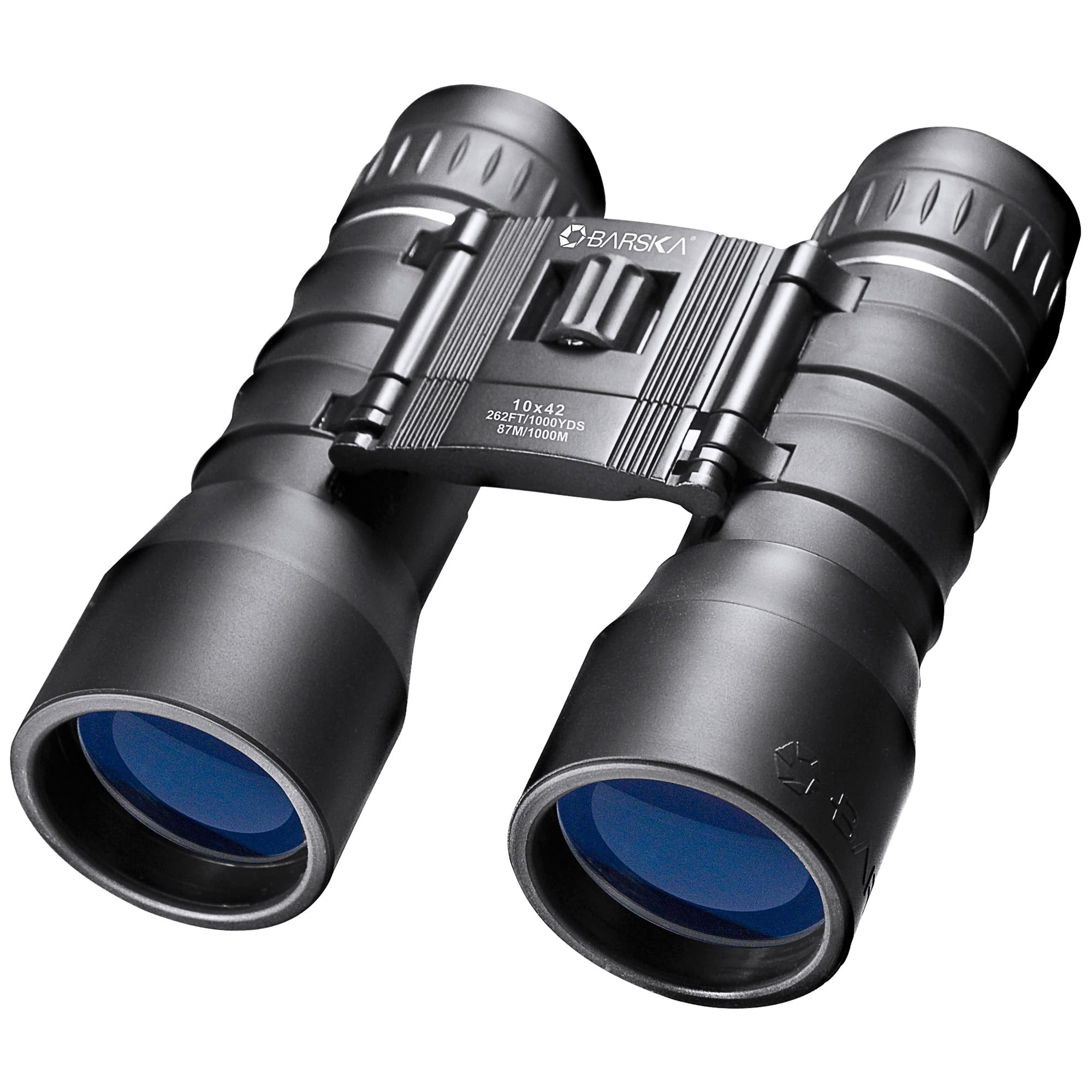 BARSKA 10x42 Lucid View Compact Binoculars, Black