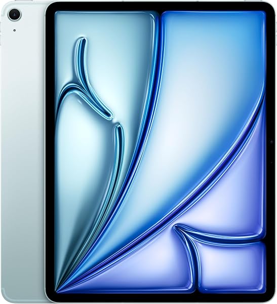 Apple iPad Air 13-inch (M2): Liquid Retina display, 128GB, Landscape 12MP Front Camera/12MP Back Camera, Wi-Fi 6E, Touch ID, All-Day Battery Life - Blue - 1