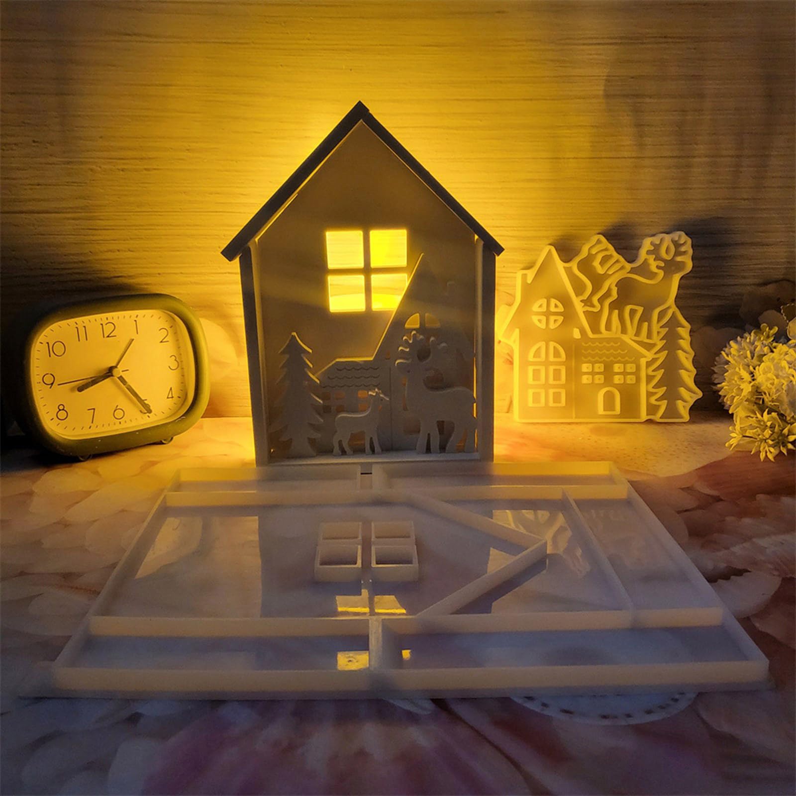 Stampo In Silicone Per Decorazioni Natalizie - Forme Renna, Albero, Babbo Natale, Per Resina, Cera O Sapone