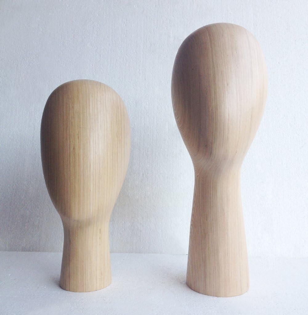 Wooden Mannequin Head, Abstract Head Models for Hats Display (Tall one)