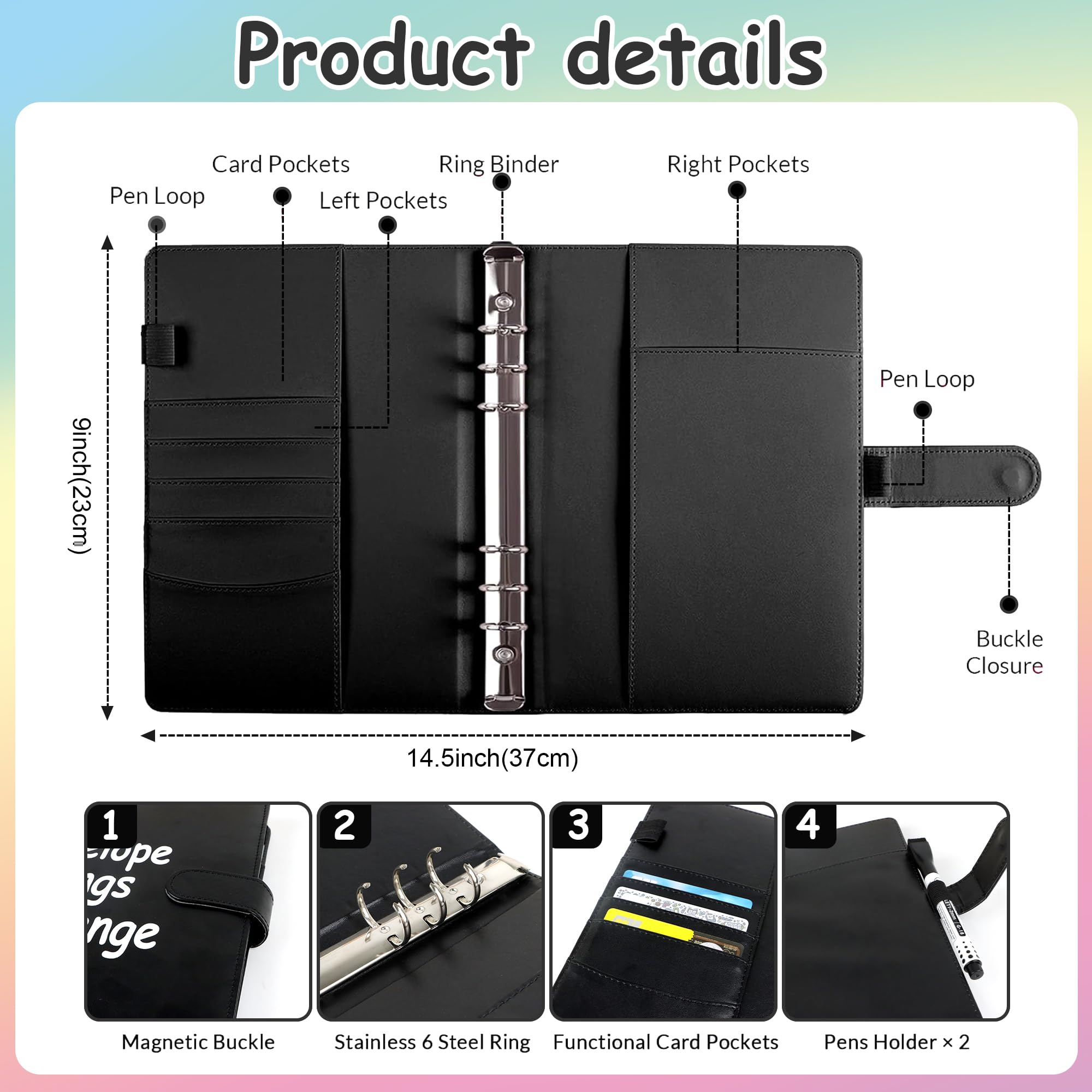 Amazon | 100封筒 マネーセービングチャレンジバインダー 貯蓄